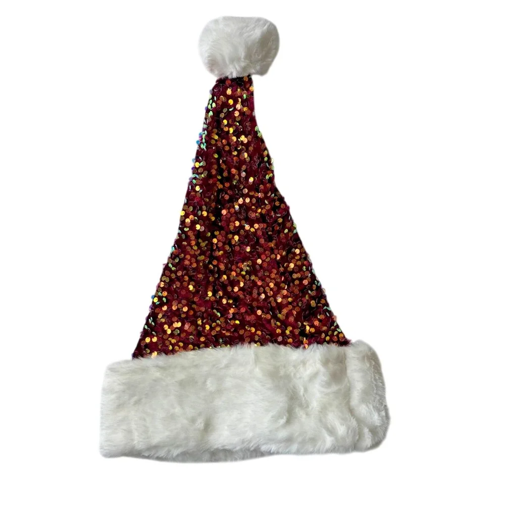 3 Hats Christmas Santa‎ Claus Cap Adult Christmas Holiday Hat Thickened